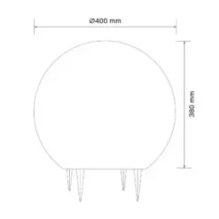 Udendørs kuglelampe | Havelampe | Ø400 | E27 | 25W | IP65