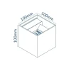 Udendørs LED Væglampe | 3000K | 420lm | 2X3W | QUERK | Sort