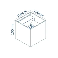 Udendørs LED Væglampe | 3000K | 420lm | 2X3W | QUERK | Sort