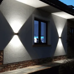 Udendørs LED væglampe | Sort | 2X3W | 4000K | IP54