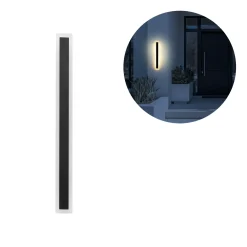 Udendørs Væglampe | 100cm | 3CCT | 2750lm | 25W | WOW | Sort