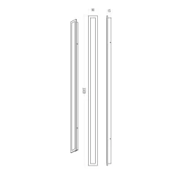 Udendørs Væglampe | 1500cm | 3CCT | 3640lm | 30W | WOW | Sort