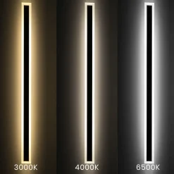 Udendørs Væglampe | 1500cm | 3CCT | 3640lm | 30W | WOW | Sort