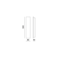 Udendørs væglampe | 30cm | 4000K | 300 lm | 8W | MIRANA | Sort