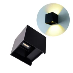 Udendørs Væglampe | Facadelampe | 3000K | 660lm | 6W | Sort