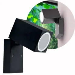 Udendørs Væglampe | Inkl. Philips Hue 1xGu10 | Sort Spotlampe