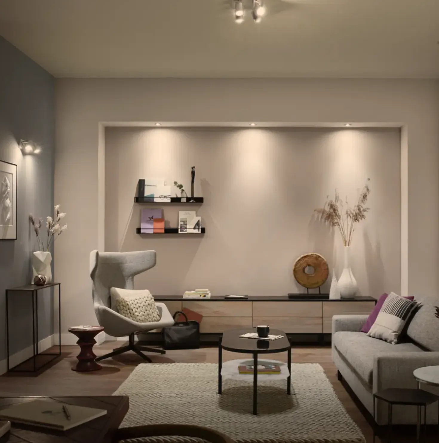 Udendørs Væglampe | Inkl. Philips Hue 1xGu10 | Sort Spotlampe