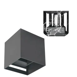 Udendørs Væglampe inkl. Pære | 4-Pak | 3000K | 380lm | 4W | IP65 | Grå