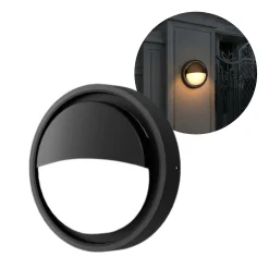 Udendørs Væglampe | 3000K | 2400lm | 24W | IP65 | Sort