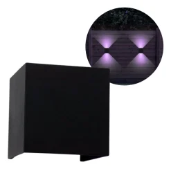 Udendørs Væglampe | 4-Pak | RGB+CCT | 540lm | 6W | Hue Kompatible | TENZA | Sort