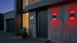 Udendørs Væglampe | 4-Pak | RGB+CCT | 540lm | 6W | Hue Kompatible | TENZA | Sort