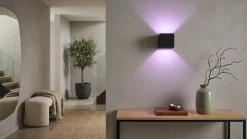 Udendørs Væglampe | RGB+CCT | 540lm | 6W | Hue Kompatible | TENZA | Sort