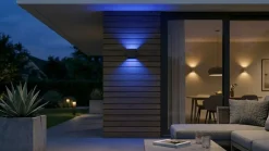 Udendørs Væglampe | RGB+CCT | 540lm | 6W | Hue Kompatible | TENZA | Sort