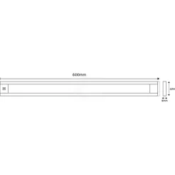 Underskabsarmatur med Sensor | 60cm | Dæmpbar | 4000K | 900lm | 9W | Sølv