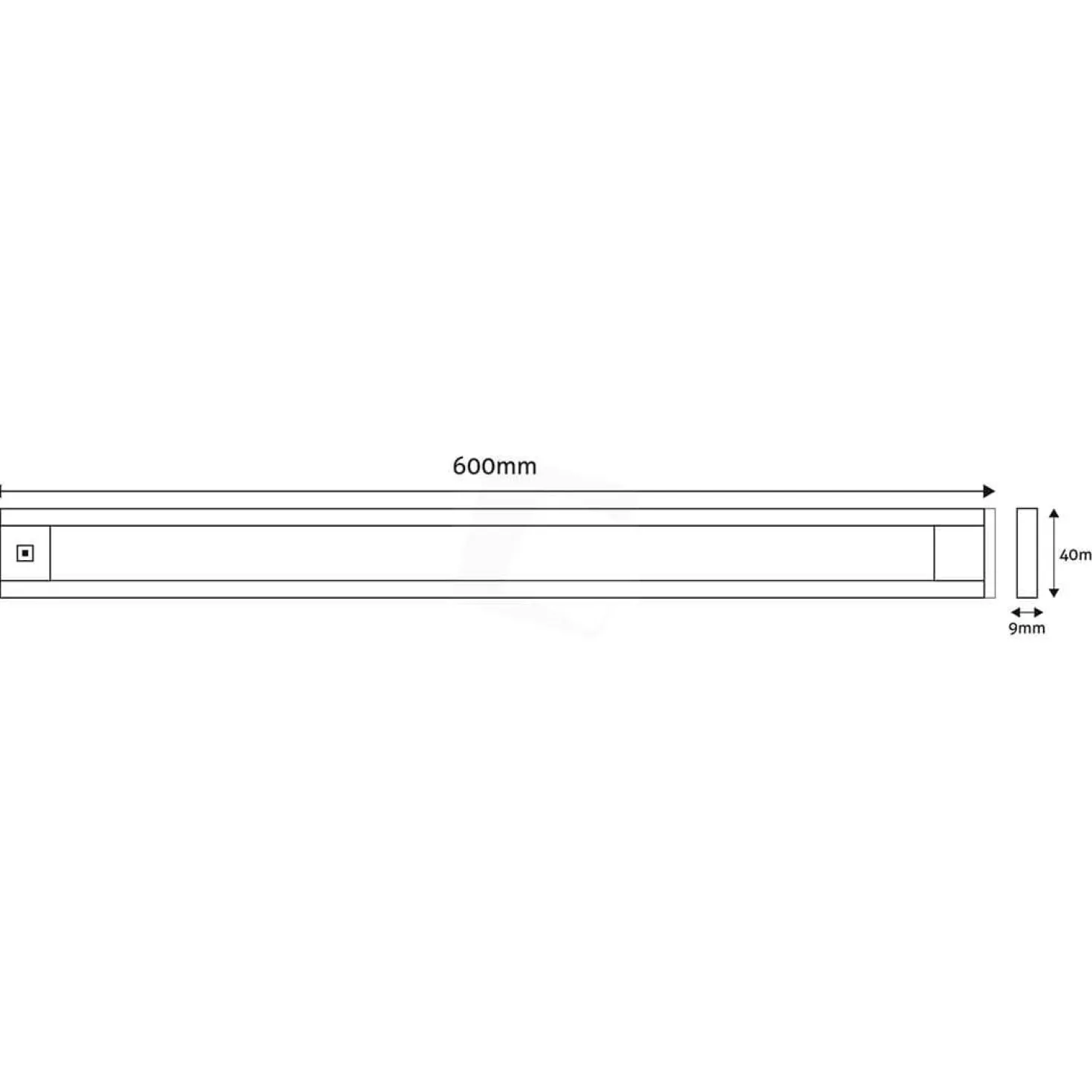 Underskabsarmatur med Sensor | 60cm | Dæmpbar | 4000K | 900lm | 9W | Sølv