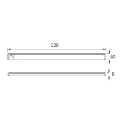 Underskabsarmatur med Sensor | 32cm | Batteri | 4300K | 205lm | 1.6W | SEWERYN | Hvid