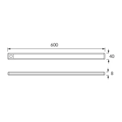 Underskabsarmatur med Sensor | 60cm | Batteri | 4300K | 355lm | 2.9W | SEWERYN | Hvid