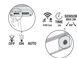 Underskabsarmatur med Sensor | 60cm | Batteri | 4300K | 355lm | 2.9W | SEWERYN | Hvid