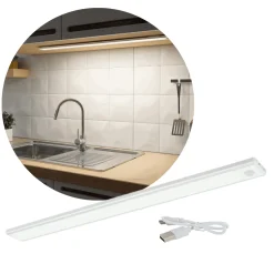 Underskabsarmatur med Sensor | 40cm | Batteri | 4300K | 265lm | 2.3W | SEWERYN | Hvid