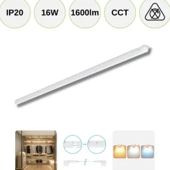 Underskabsarmatur | 16w | 120cm | CCT | Hvid