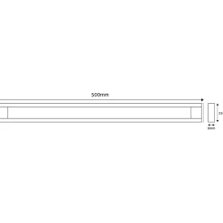 Underskabsarmatur | 2x50cm | LED Lys | Dæmpbar | Fladt | 5W