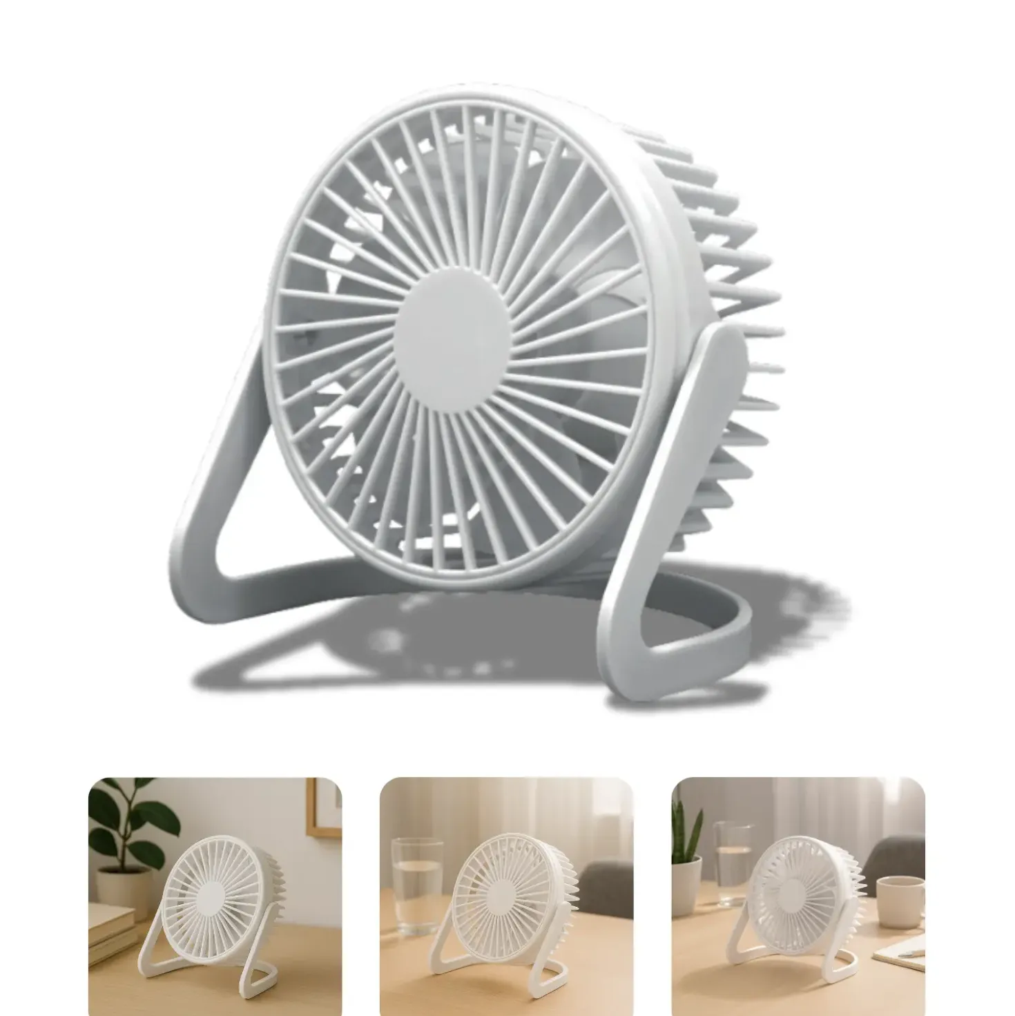 USB Ventilator | Ø15cm | Bord Ventilator | Hvid