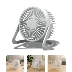 USB Ventilator | 5-Pak | Ø15cm | Bord Ventilator | Hvid