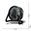 USB Ventilator | 5-Pak | Ø15cm | Bord Ventilator | Sort