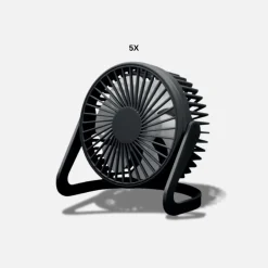 USB Ventilator | 5-Pak | Ø15cm | Bord Ventilator | Sort