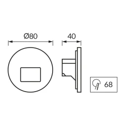 Vægspot | 3CCT | 58lm | 1.2W | WEKTOR C | Hvid