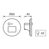 Vægspot | 3CCT | PIR | 58lm | 1.2W | WEKTOR C | Hvid
