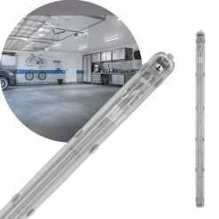 Vækstlys Armatur 150cm | 27 PPF | 18,3W | IP65 | Inkl. Osram Grolys Rør | FLUORA