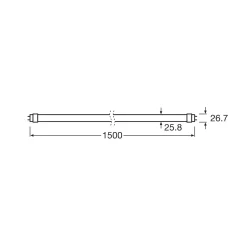Vækstlys Armatur 150cm | 27 PPF | 18,3W | IP65 | Inkl. Osram Grolys Rør | FLUORA