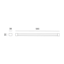 Vækstlys Armatur 593mm | 2 pak | 14 PPF | 9W | Inkl. strømkabel | GROWLY | Hvid