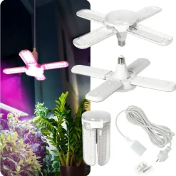 Vækstlys Lampe | Plug n Play | 59 PPF | 40W | Inkl. 5m kabel og beslag | BERLIN | Hvid