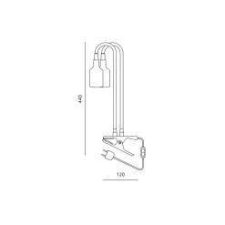 Vækstlys Lampe + Pære | 2-Pak | 10,98 PPF | 8W | 2 Arme | Med Klemme | Sort