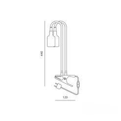 Vækstlys Lampe + Pære | 2-Pak | 7,4 PPF | 7W | 2 Arme | Med Klemme | Hvid