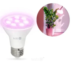 Vækstlys Lampe + Pære | 2-Pak | 7,4 PPF | 7W | 2 Arme | Med Klemme | Hvid