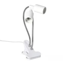 Vækstlys Lampe + Pære | 2-Pak | 10,5 PPF | 9W | 2 Arme | Med Klemme | Hvid