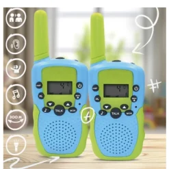 Walkie Talkie Børn | Sæt | Grøn & Blå | 3Km
