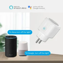 WiFi Stikkontakt med energimåler | Smart Plug | Elmåler til stikkontakt | 16A | Hvid