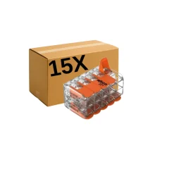 15x Wago transparent samlemuffer 10 x 0,14-4mm2