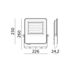 4x LED Projektører | 4000K | 13000lm | 100W | ULSAN | IP65