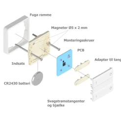 Zigbee Fuga Afbryder | Svagstrømstangenter | Hue kompatibel | Hvid