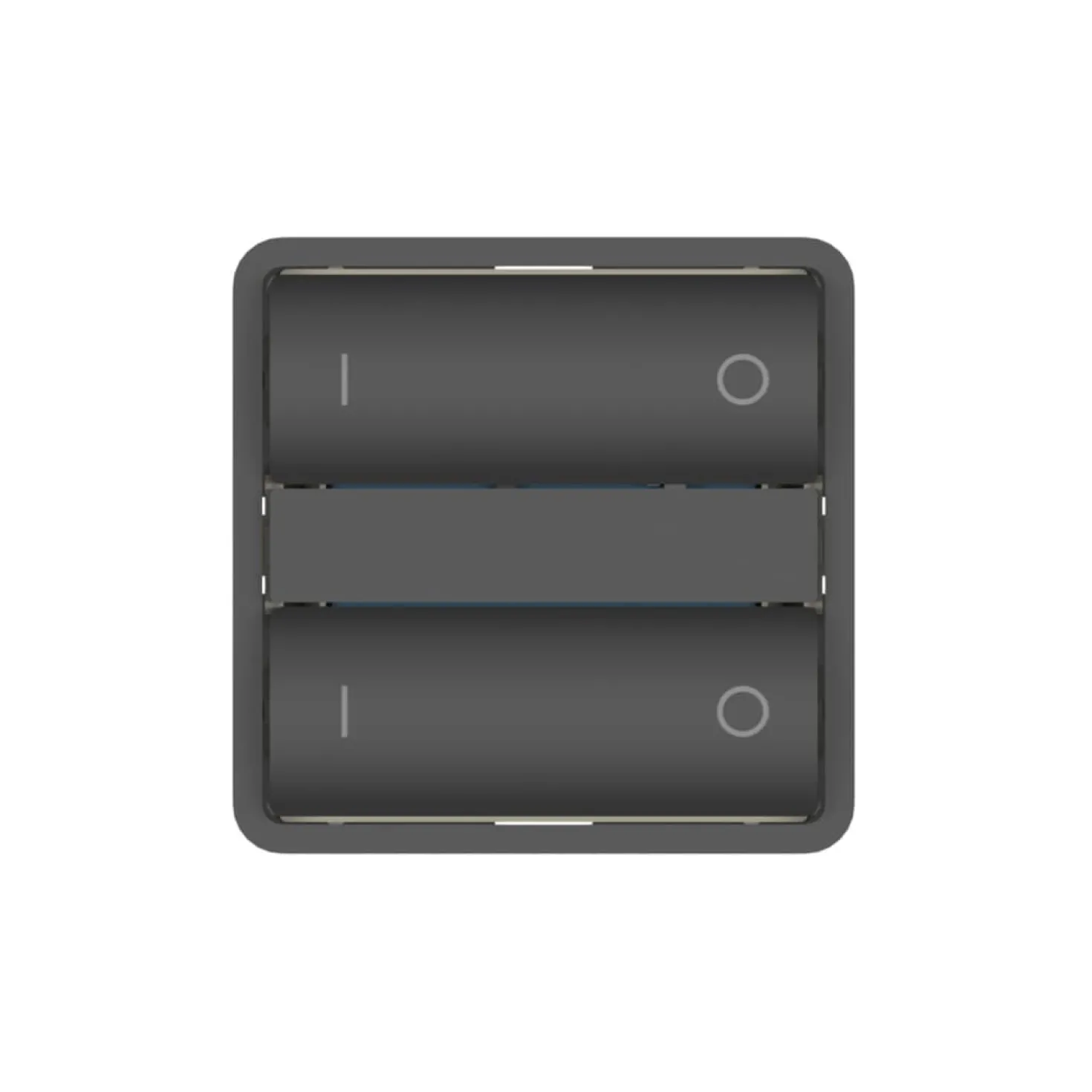 Zigbee Fuga Afbryder | Svagstrømstangenter m. symboler | Hue kompatibel | Sort / Koksgrå