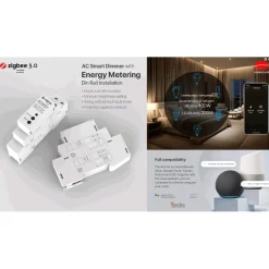 Zigbee Lysdæmper DIN Skinne | 200W