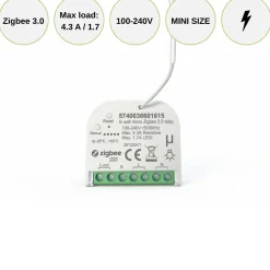 Zigbee Relæ 3.0 | Philips HUE Kompatibel | Til indbygning