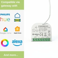 Zigbee Relæ 3.0 | Philips HUE Kompatibel | Til indbygning
