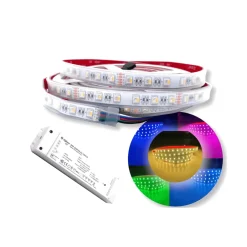 Zigbee SMD LED Strip 24V | 5m | 12/15mm | RGBW | 1080lm/m | 14.4W/m | IP65 | HUE Kompatibel